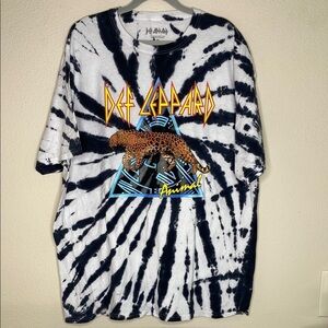 Def Leppard ANIMAL Tie Dye Tee Shirt NWOT